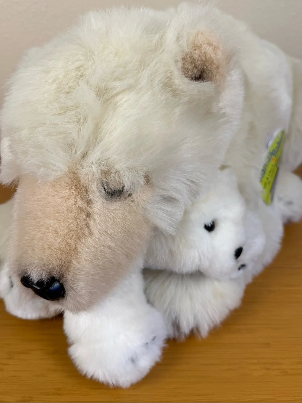 1999 Discovery Channel Polar Bear Mama & Babies Stuffed 20” NWT